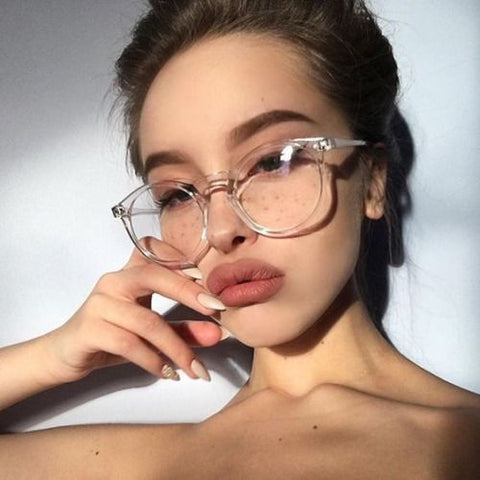 Fashion Transparent round glasses clear frame Women Spectacle myopia glasses  Men EyeGlasses Frame nerd optical frames clear