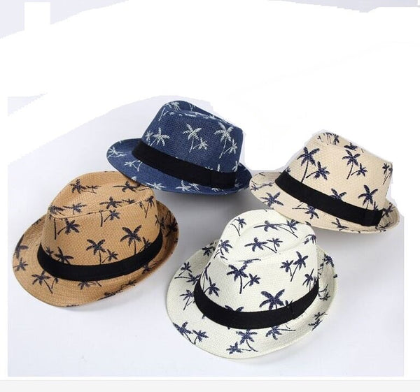 2018 Kids Summer Jazz Caps Men's Beach Jazz Hat Topper Casual Cap Unisex Lady Panama Hat