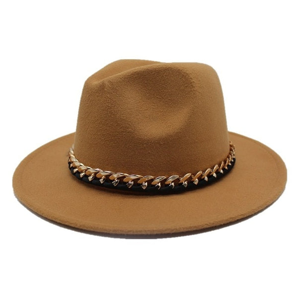 Seioum New Fashion Wool Pork Pie Boater jazz Top Hat For Women's Men's Felt Wide Brim Fedora Gambler Hat