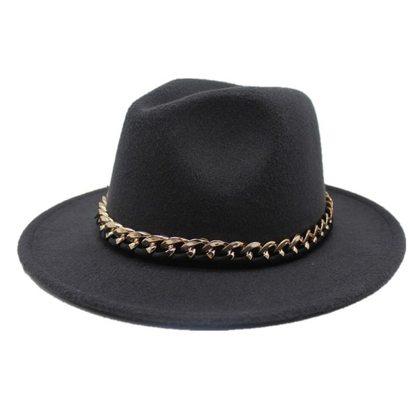 Seioum New Fashion Wool Pork Pie Boater jazz Top Hat For Women's Men's Felt Wide Brim Fedora Gambler Hat