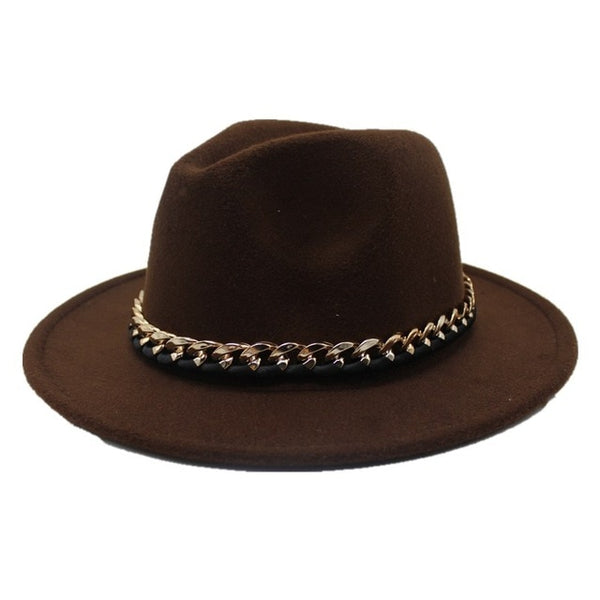 Seioum New Fashion Wool Pork Pie Boater jazz Top Hat For Women's Men's Felt Wide Brim Fedora Gambler Hat