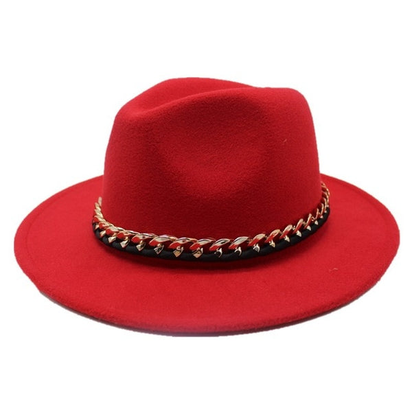 Seioum New Fashion Wool Pork Pie Boater jazz Top Hat For Women's Men's Felt Wide Brim Fedora Gambler Hat