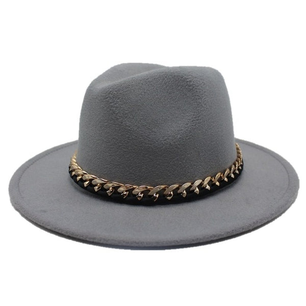 Seioum New Fashion Wool Pork Pie Boater jazz Top Hat For Women's Men's Felt Wide Brim Fedora Gambler Hat