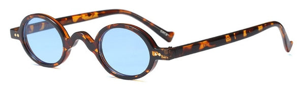 SHAUNA Classic Nail Decoration Women Small Oval Sunglasses Retro Men Leopard Frame Clear Blue Lens Glasses UV400