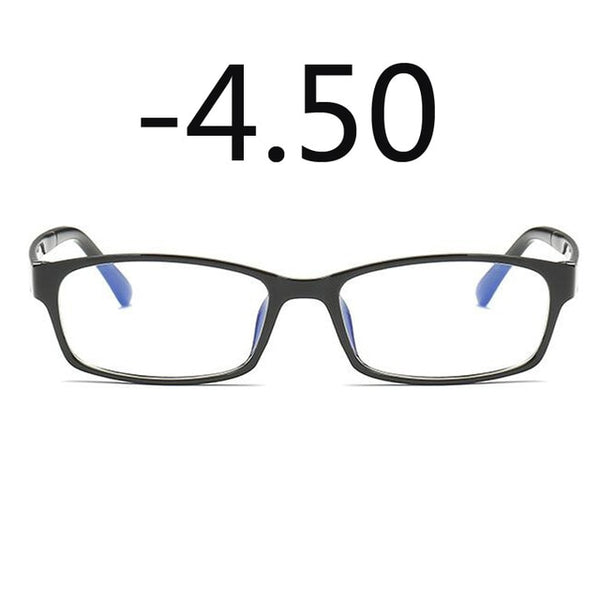 Anti-Blu-ray Prescription Nearsighted Glasses Women Men Cheap Desginer Anti-fatigue Finished Myopia Glasses -0.5 -1.0 -2.0 -6.0