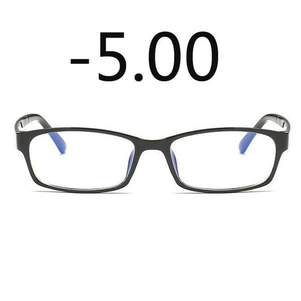 Anti-Blu-ray Prescription Nearsighted Glasses Women Men Cheap Desginer Anti-fatigue Finished Myopia Glasses -0.5 -1.0 -2.0 -6.0