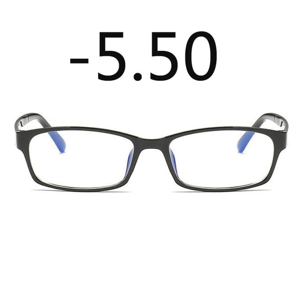 Anti-Blu-ray Prescription Nearsighted Glasses Women Men Cheap Desginer Anti-fatigue Finished Myopia Glasses -0.5 -1.0 -2.0 -6.0