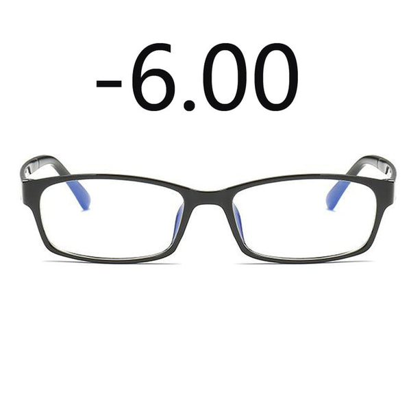 Anti-Blu-ray Prescription Nearsighted Glasses Women Men Cheap Desginer Anti-fatigue Finished Myopia Glasses -0.5 -1.0 -2.0 -6.0