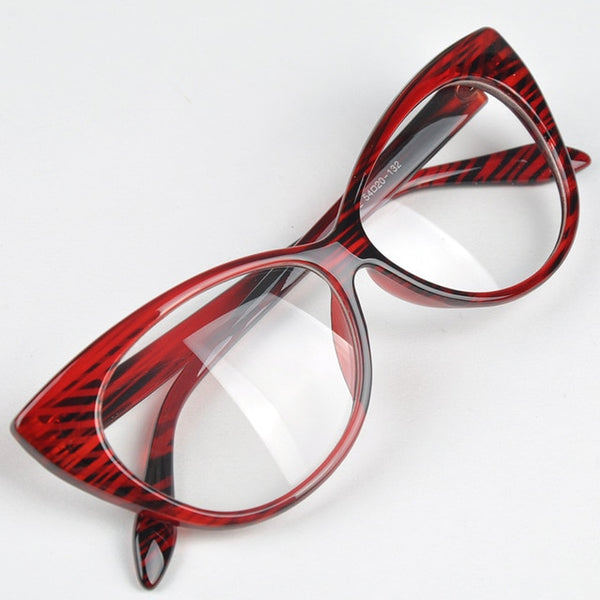 Plain Eye Frame Spectacle Cat Eye glasses Eye Styling Leopard Eyeglasses Frame Women Brand Birthday Gift