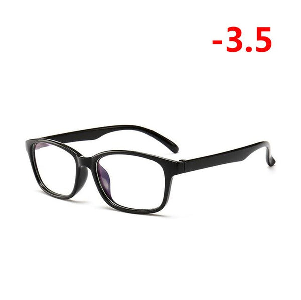 -1.00 -1.25 -1.50 -1.75 -2.00 -2.25 To -4.0 Finished Myopia Glasses Women Men Short-sight Eyewear Outer Black Inner Blue Frame