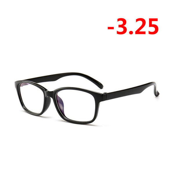 -1.00 -1.25 -1.50 -1.75 -2.00 -2.25 To -4.0 Finished Myopia Glasses Women Men Short-sight Eyewear Outer Black Inner Blue Frame