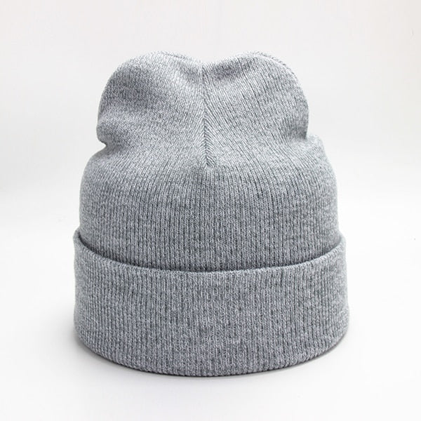 Plain Knitted Hat Winter Cap Women's Polyester Soft Unisex Bonnet Hat Female Casual Hip Hop Skullies Beanies Men Autumn Beanies