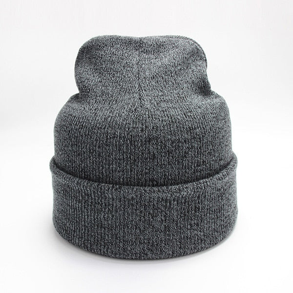 Plain Knitted Hat Winter Cap Women's Polyester Soft Unisex Bonnet Hat Female Casual Hip Hop Skullies Beanies Men Autumn Beanies