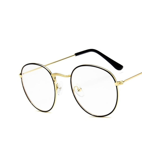 Round Glasses Frame Woman Men Glasses Retro Myopia Optical Frames Metal Clear lens Black Silver Gold Eyeglasses Oculos De Grau