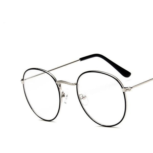 Round Glasses Frame Woman Men Glasses Retro Myopia Optical Frames Metal Clear lens Black Silver Gold Eyeglasses Oculos De Grau