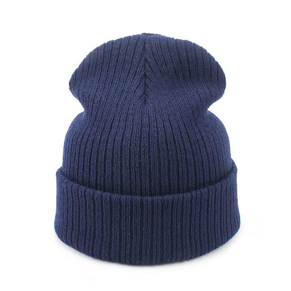 New Women's winter hats Unisex Man Beanies Knitted cap Simple plain warm Boy girl hat Solid color gorras casquette touca 2017