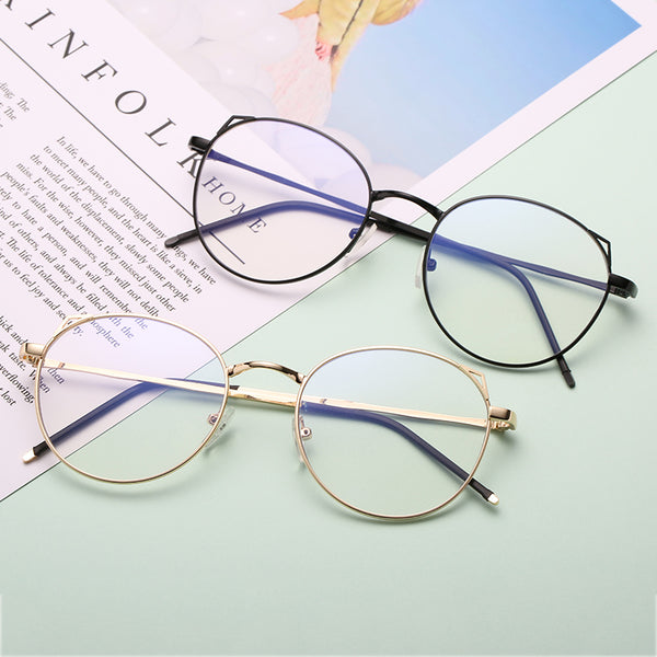 Fashion glasses 2018 female oval metal frame women's glasses transparent clear glasses  Glasses Men