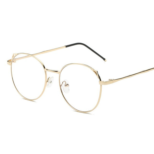 Fashion glasses 2018 female oval metal frame women's glasses transparent clear glasses  Glasses Men