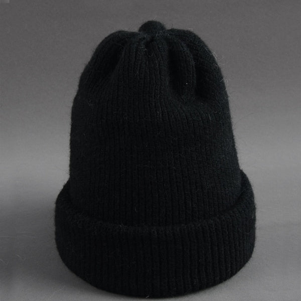 soft rabbit double knitting thick bonnet beanie caps solid warm winter hats for women's cap skullies beanies female hat