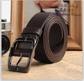 New High Quality Luxury Brand Leather Belt Designer Belts Men Pin Buckle Black Business Trouser Strap Cinturones Hombre Cinto