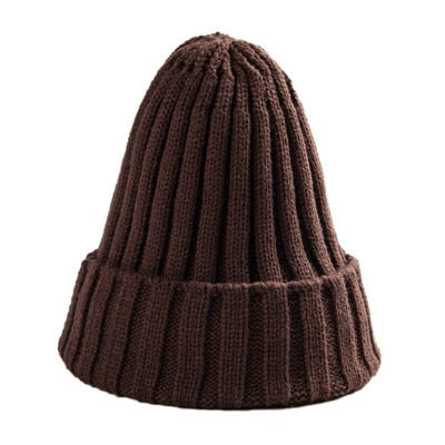 Hat Female Unisex Cotton Blends Solid Warm Soft HIP HOP Knitted Hats Men Winter Caps Women's Skullies Beanies For Girl Wholesale