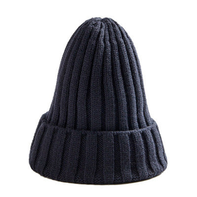 Hat Female Unisex Cotton Blends Solid Warm Soft HIP HOP Knitted Hats Men Winter Caps Women's Skullies Beanies For Girl Wholesale