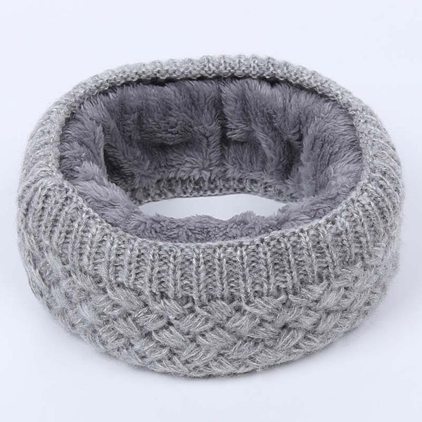 Women's knitted cotton hats autumn and winter new warm and comfortable ski caps scarf plus velvet thick solid color Beanie scarf