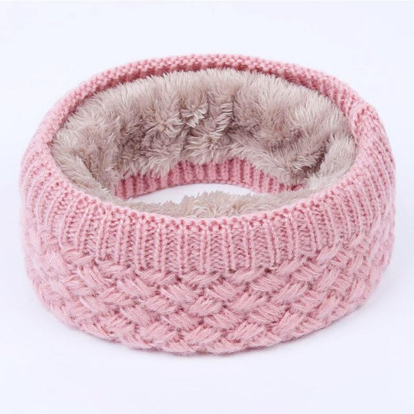 Women's knitted cotton hats autumn and winter new warm and comfortable ski caps scarf plus velvet thick solid color Beanie scarf