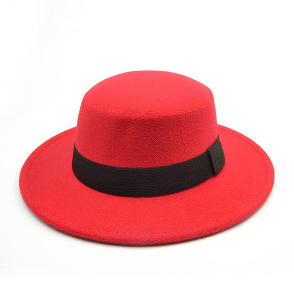 Fashion Men fedoras women's fashion jazz hat summer spring black woolen blend cap outdoor casual Round Caps Bowler Hats