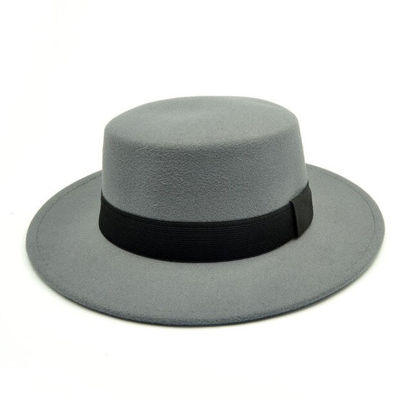 Fashion Men fedoras women's fashion jazz hat summer spring black woolen blend cap outdoor casual Round Caps Bowler Hats