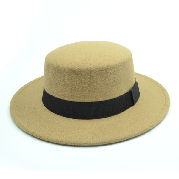 Fashion Men fedoras women's fashion jazz hat summer spring black woolen blend cap outdoor casual Round Caps Bowler Hats