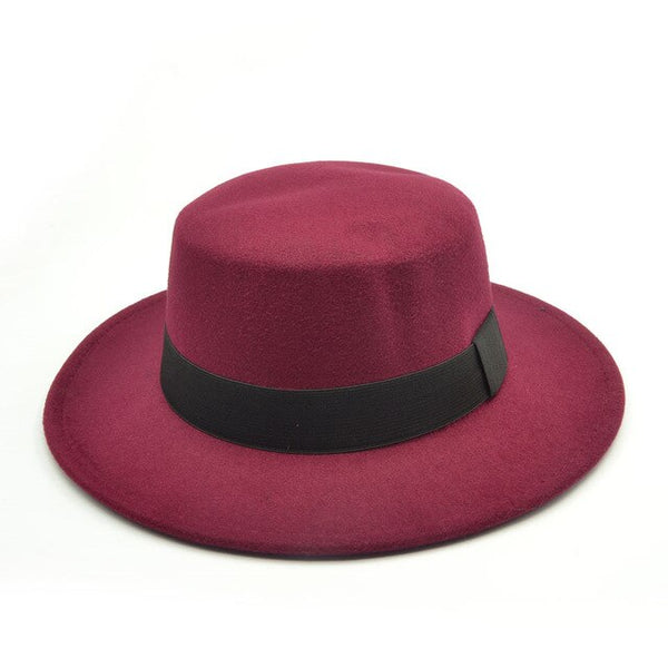 Fashion Men fedoras women's fashion jazz hat summer spring black woolen blend cap outdoor casual Round Caps Bowler Hats