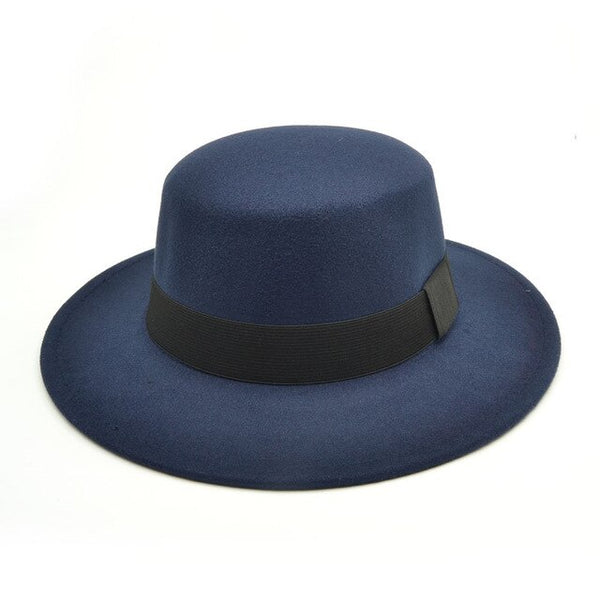 Fashion Men fedoras women's fashion jazz hat summer spring black woolen blend cap outdoor casual Round Caps Bowler Hats