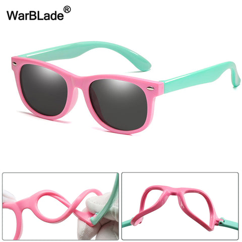 WarBlade New Kids Polarized Sunglasses TR90 Boys Girls Sun Glasses Silicone Safety  Glasses Gift For Children Baby UV400 Eyewear