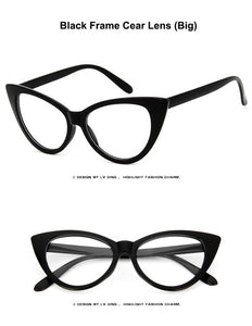 LongKeeper 2019 New Cat Eye Glasses Frame Women Brand Designer Cateye Optical Eyeglasses Ladies Fashion Retro Clear Glasses