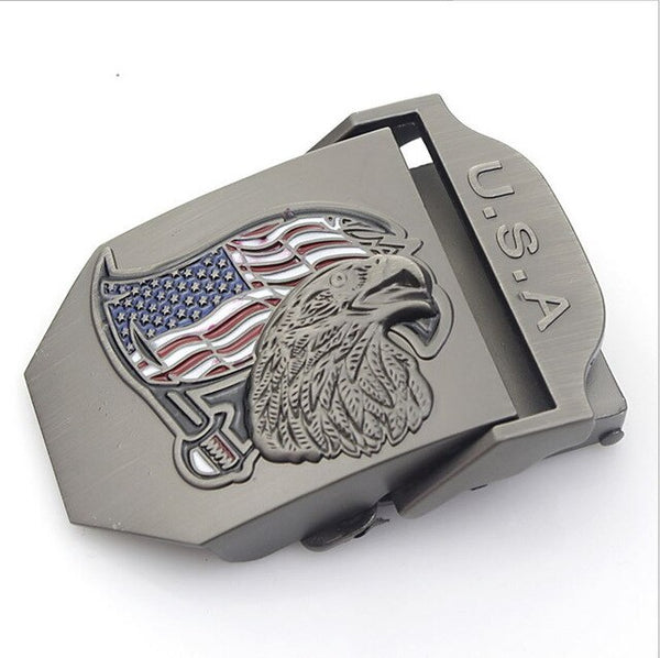 BOKADIAO Canvas Belt Only buckle Alloy metal buckle 4.5 X 6.8cm luxury military Army tactical belt buckle with Width 3.8cm belts