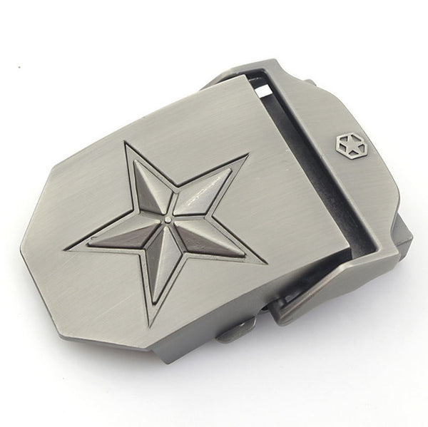 BOKADIAO Canvas Belt Only buckle Alloy metal buckle 4.5 X 6.8cm luxury military Army tactical belt buckle with Width 3.8cm belts