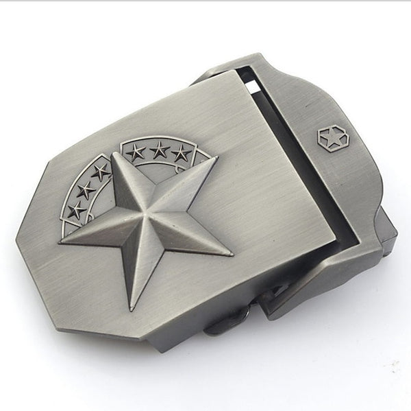 BOKADIAO Canvas Belt Only buckle Alloy metal buckle 4.5 X 6.8cm luxury military Army tactical belt buckle with Width 3.8cm belts