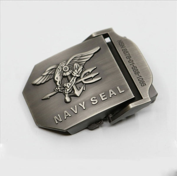 BOKADIAO Canvas Belt Only buckle Alloy metal buckle 4.5 X 6.8cm luxury military Army tactical belt buckle with Width 3.8cm belts