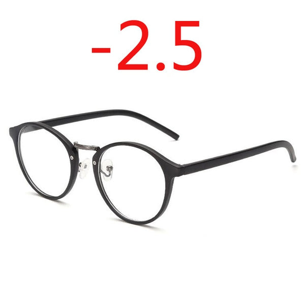 Retro Round Eye Glasses Men Women Ultra Light Myopia Eyeglasses Myopia glasses finished -1 -1.5 -2 -2.5 -3 -3.5 -4 -4.5 -5 -6