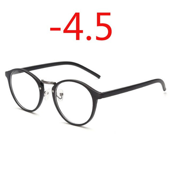 Retro Round Eye Glasses Men Women Ultra Light Myopia Eyeglasses Myopia glasses finished -1 -1.5 -2 -2.5 -3 -3.5 -4 -4.5 -5 -6