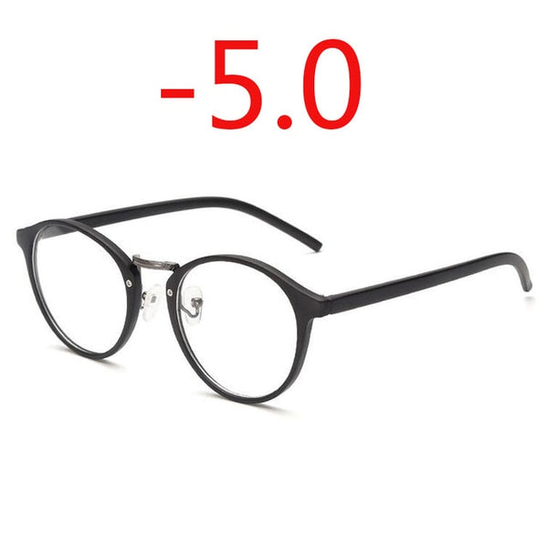 Retro Round Eye Glasses Men Women Ultra Light Myopia Eyeglasses Myopia glasses finished -1 -1.5 -2 -2.5 -3 -3.5 -4 -4.5 -5 -6