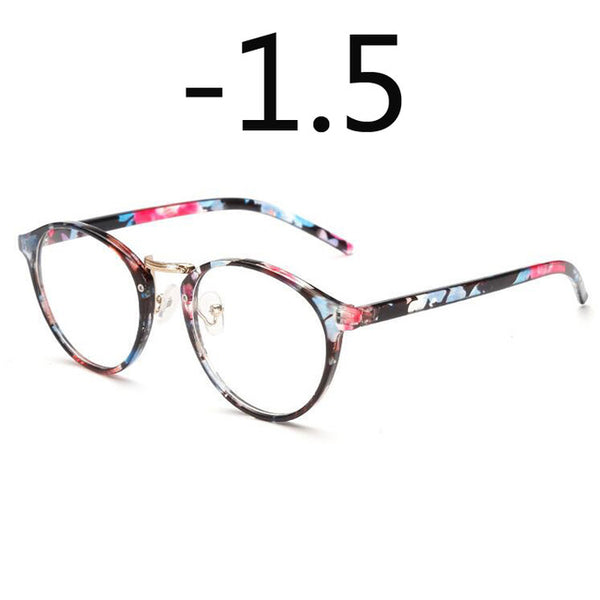 Retro Round Eye Glasses Men Women Ultra Light Myopia Eyeglasses Myopia glasses finished -1 -1.5 -2 -2.5 -3 -3.5 -4 -4.5 -5 -6