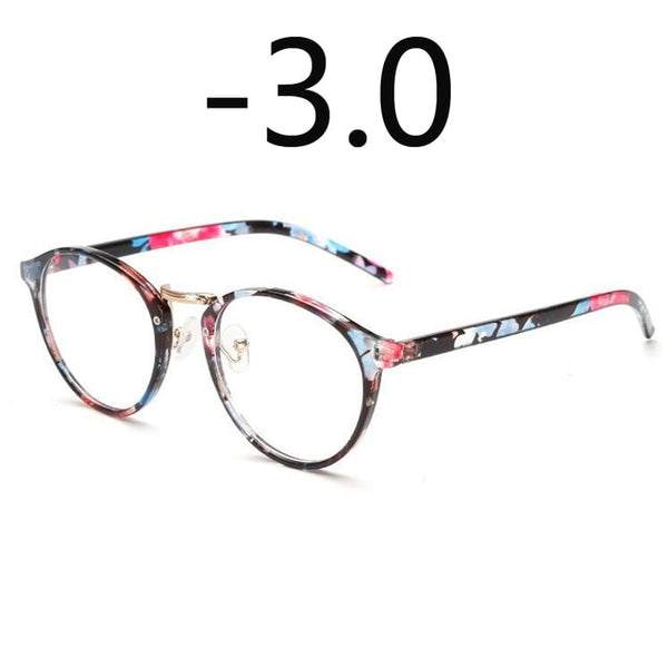 Retro Round Eye Glasses Men Women Ultra Light Myopia Eyeglasses Myopia glasses finished -1 -1.5 -2 -2.5 -3 -3.5 -4 -4.5 -5 -6