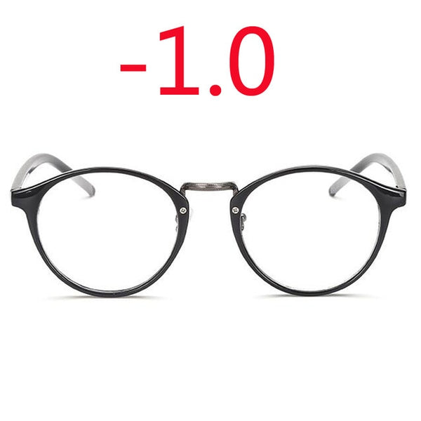 Retro Round Eye Glasses Men Women Ultra Light Myopia Eyeglasses Myopia glasses finished -1 -1.5 -2 -2.5 -3 -3.5 -4 -4.5 -5 -6