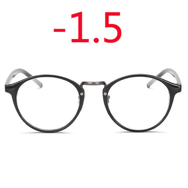 Retro Round Eye Glasses Men Women Ultra Light Myopia Eyeglasses Myopia glasses finished -1 -1.5 -2 -2.5 -3 -3.5 -4 -4.5 -5 -6