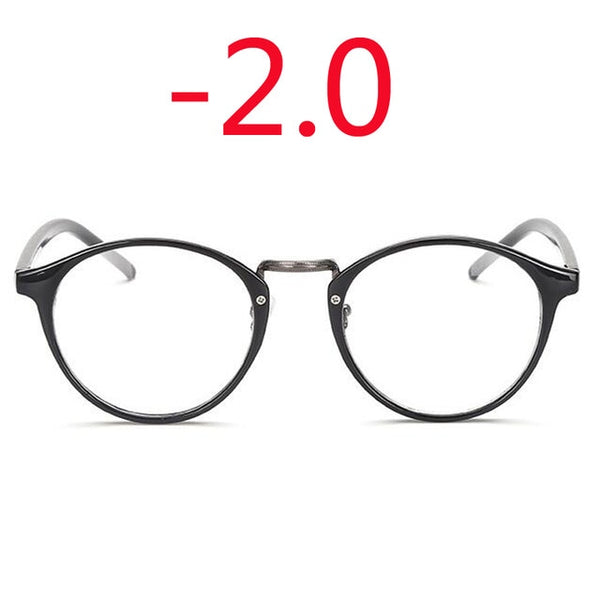 Retro Round Eye Glasses Men Women Ultra Light Myopia Eyeglasses Myopia glasses finished -1 -1.5 -2 -2.5 -3 -3.5 -4 -4.5 -5 -6