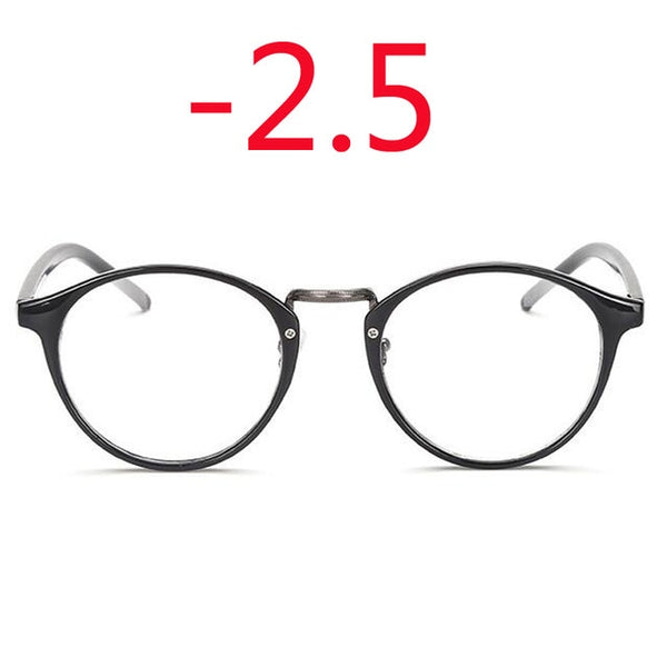 Retro Round Eye Glasses Men Women Ultra Light Myopia Eyeglasses Myopia glasses finished -1 -1.5 -2 -2.5 -3 -3.5 -4 -4.5 -5 -6