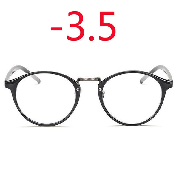 Retro Round Eye Glasses Men Women Ultra Light Myopia Eyeglasses Myopia glasses finished -1 -1.5 -2 -2.5 -3 -3.5 -4 -4.5 -5 -6