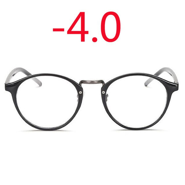 Retro Round Eye Glasses Men Women Ultra Light Myopia Eyeglasses Myopia glasses finished -1 -1.5 -2 -2.5 -3 -3.5 -4 -4.5 -5 -6